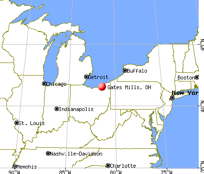 Gates Mills, Ohio map