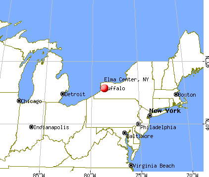 Elma Center, New York map