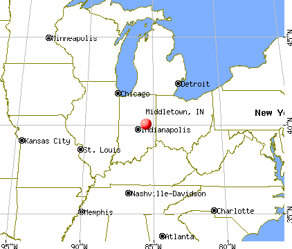 Middletown, Indiana map