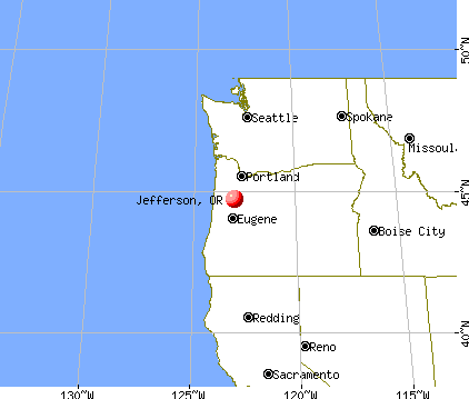 Jefferson, Oregon map