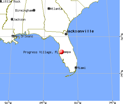 Progress Village, Florida map