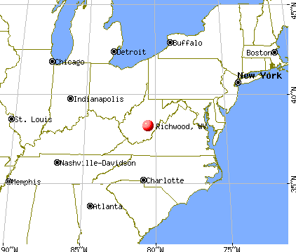 Richwood, West Virginia map