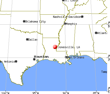 Jonesville, Louisiana map