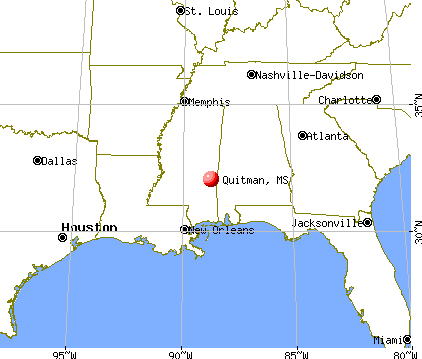 Quitman, Mississippi map