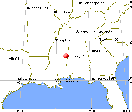 Macon, Mississippi map