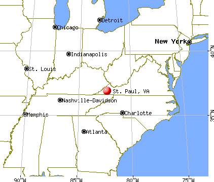 St. Paul, Virginia map