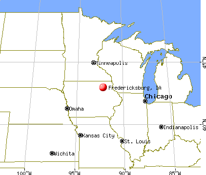 Fredericksburg, Iowa map