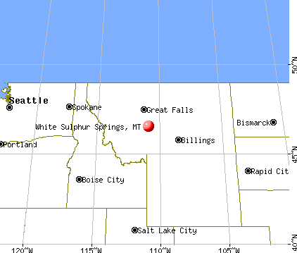White Sulphur Springs, Montana map