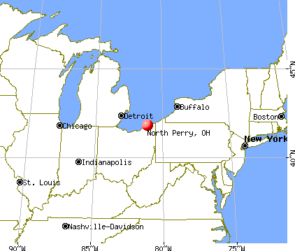 North Perry, Ohio map
