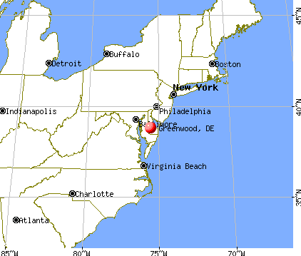 Greenwood, Delaware map
