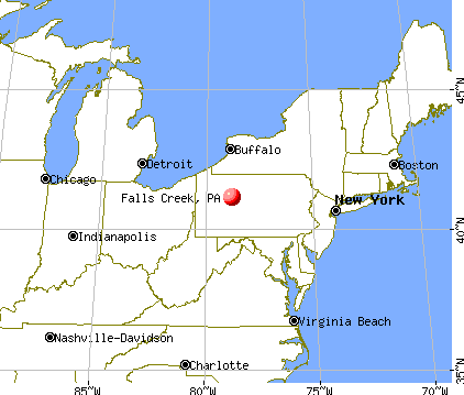 Falls Creek, Pennsylvania map