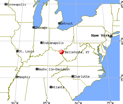 Bellefonte, Kentucky map
