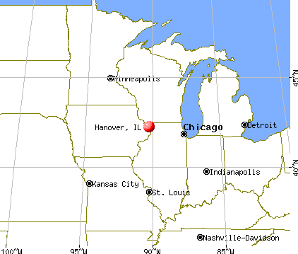 Hanover, Illinois map