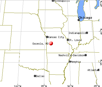 Osceola, Missouri map