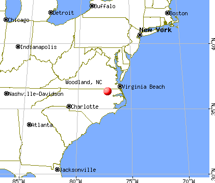 Woodland, North Carolina map