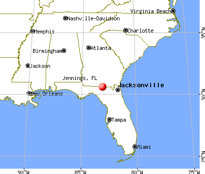 Jennings, Florida map
