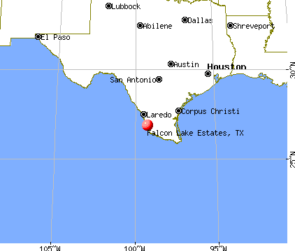Falcon Lake Estates, Texas map
