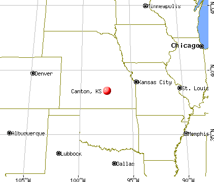 Canton, Kansas map