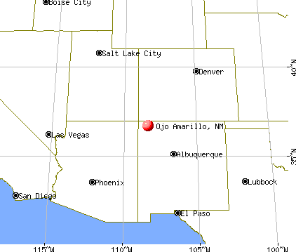 Ojo Amarillo, New Mexico map