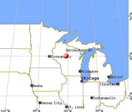 Dorchester, Wisconsin map