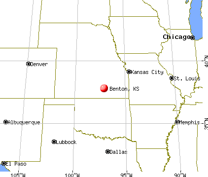 Benton, Kansas map