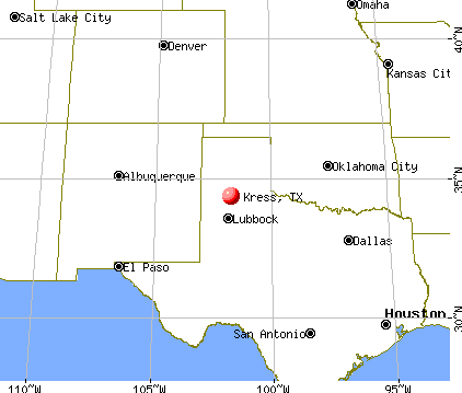 Kress, Texas map