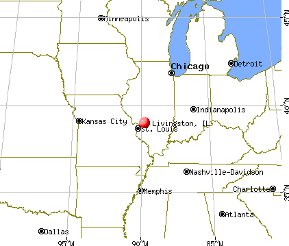 Livingston Illinois IL profile population maps real 