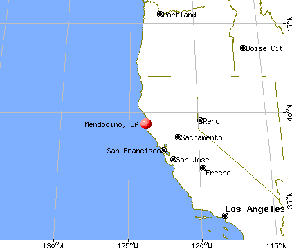 Mendocino, California map