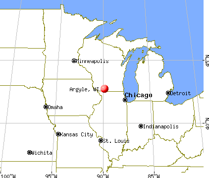 Argyle, Wisconsin map