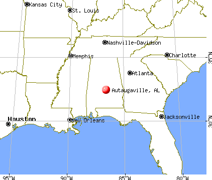 Autaugaville, Alabama map