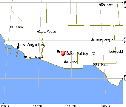 Queen Valley, Arizona map