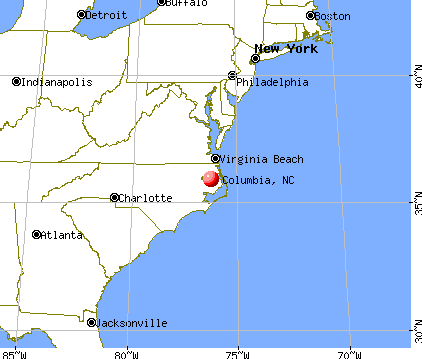 Columbia, North Carolina map