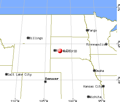 Wall, South Dakota map