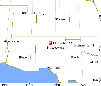 El Rancho, New Mexico map