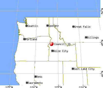 Council, Idaho map