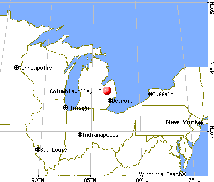 Columbiaville, Michigan map