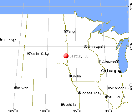 Baltic, South Dakota map