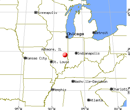 Ashmore, Illinois map