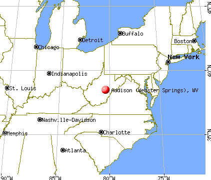 Addison (Webster Springs), West Virginia map
