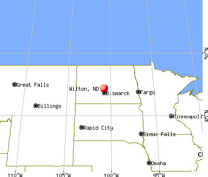 Wilton, North Dakota map