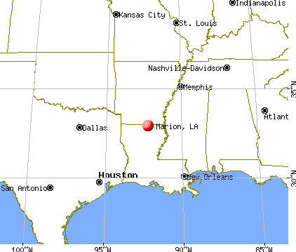 Marion, Louisiana map