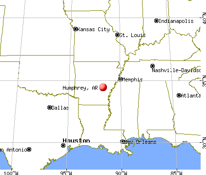 Humphrey, Arkansas map