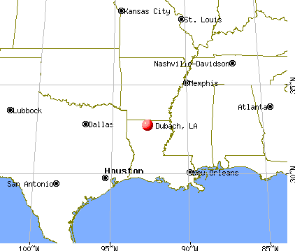 Dubach, Louisiana map