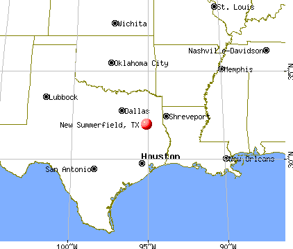 New Summerfield, Texas map