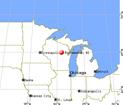 Birnamwood, Wisconsin map