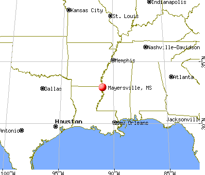 Mayersville, Mississippi map