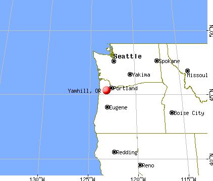 Yamhill, Oregon map