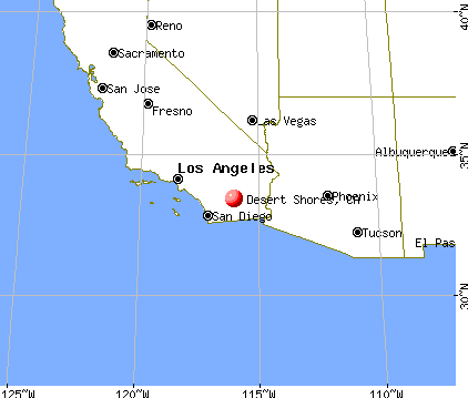 Desert Shores, California map