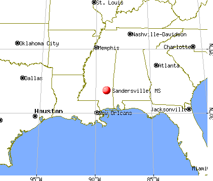 Sandersville, Mississippi map
