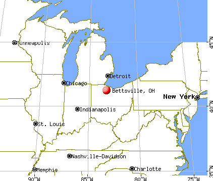Bettsville, Ohio map
